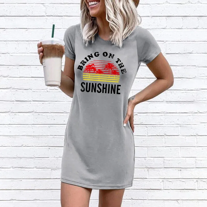 Summer Y2K Clothes Letters Printing Short Sleeve Tees Dress for Women Casual Round Neck Letters Mini Dresses Female Vestidos
Summer Y2K Clothes Letters Printing Short Sleeve Tees Dress for Women Casual Round Neck Letters Mini Dresses Female Vestidos