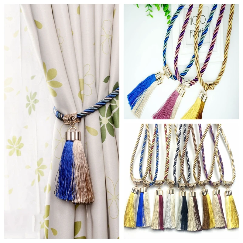 1Pc Handmade Tassel Curtain Tieback Room Accessories Gold Curtain Buckle Rope Home Decoration Holdback Window Fringe
1Pc Handmade Tassel Curtain Tieback Room Accessories Gold Curtain Buckle Rope Home Decoration Holdback Window Fringe