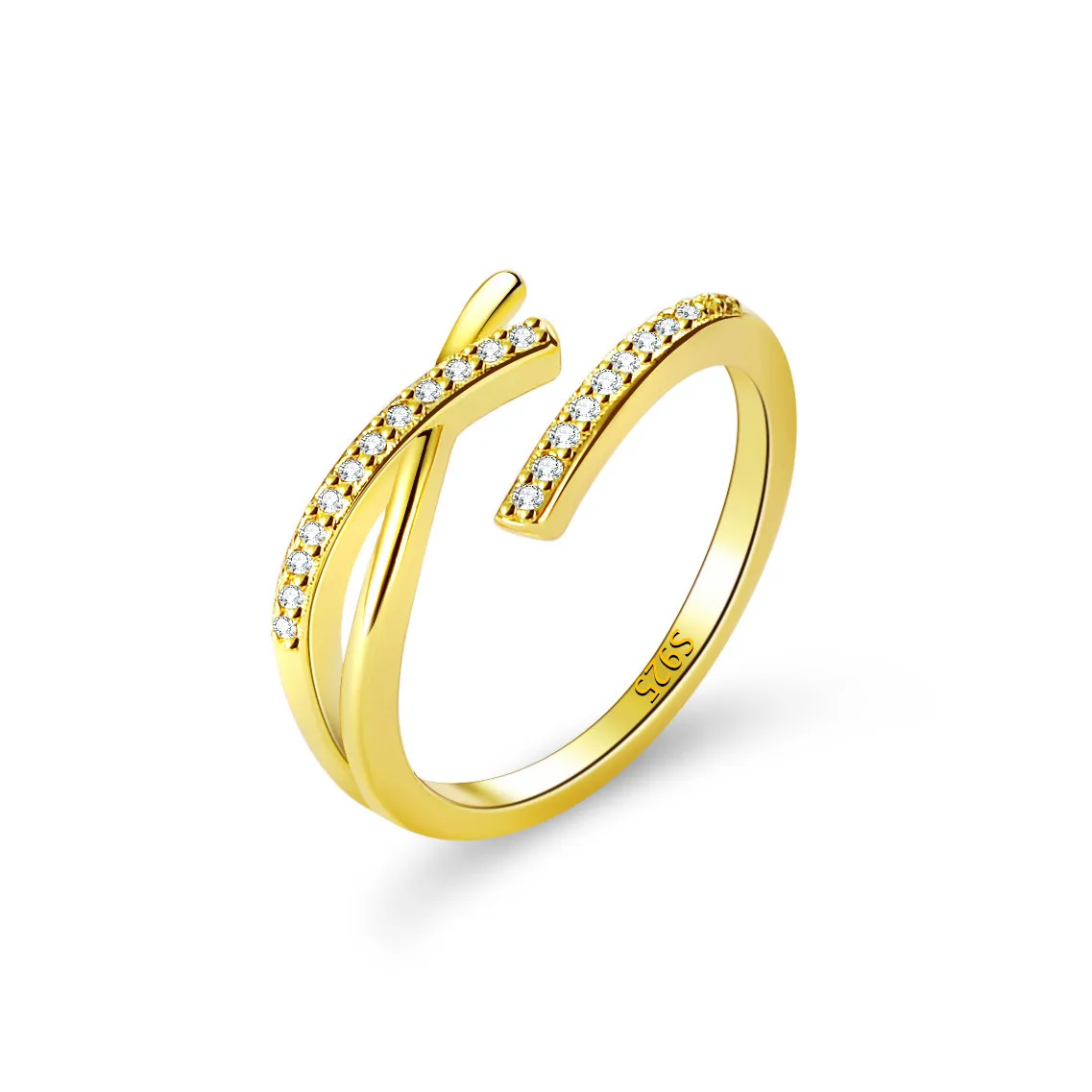 New 925 Sterling Silver Fashion Double cross heart luxury ring Women Fashion Jewelry High Quality Crystal Zircon Adjustable Ring
New 925 Sterling Silver Fashion Double cross heart luxury ring Women Fashion Jewelry High Quality Crystal Zircon Adjustable Ring