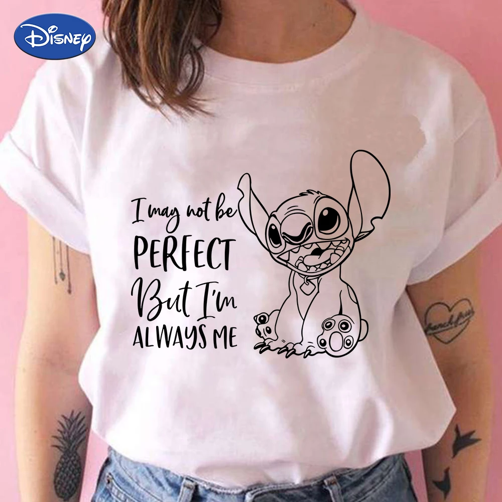 Stitch Graphic Tees Streetwear I May Not Be Perfect But I'm Always Me T-Shirts Women T Shirts Stylish Happy Young Disney Casual
Stitch Graphic Tees Streetwear I May Not Be Perfect But I'm Always Me T-Shirts Women T Shirts Stylish Happy Young Disney Casual