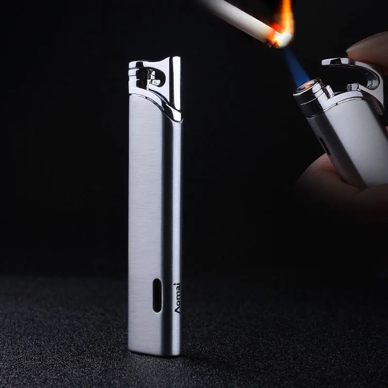 AOMAI Portable Ultra-thin Metal Torch Turbo Butane Gas Windproof Lighter Cigarette Accessories Men Gift
AOMAI Portable Ultra-thin Metal Torch Turbo Butane Gas Windproof Lighter Cigarette Accessories Men Gift