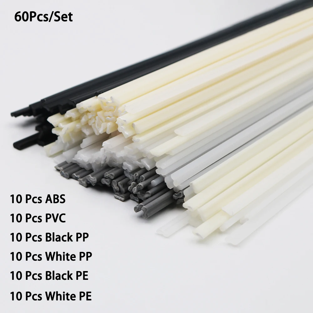 60Pcs Set 200mm Plastic Welding Rods ABS PP PVC PE Welding Sticks For Plastic Welder Bumper Repair Welding Tools Parts
60Pcs Set 200mm Plastic Welding Rods ABS PP PVC PE Welding Sticks For Plastic Welder Bumper Repair Welding Tools Parts