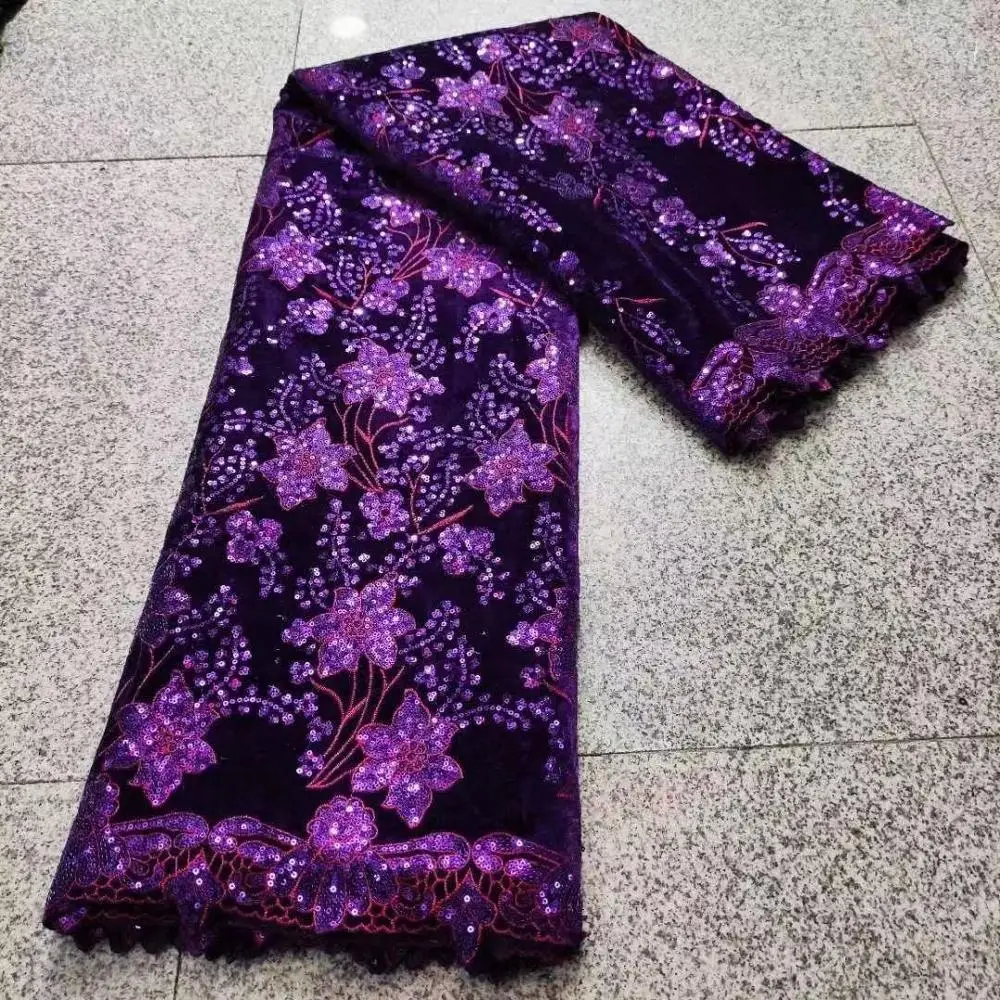 Nigeria velvet sequin lace fabric 5 yards 2020 new high-quality wedding banquet show French African lace fabric HS-024 
Nigeria velvet sequin lace fabric 5 yards 2020 new high-quality wedding banquet show French African lace fabric HS-024