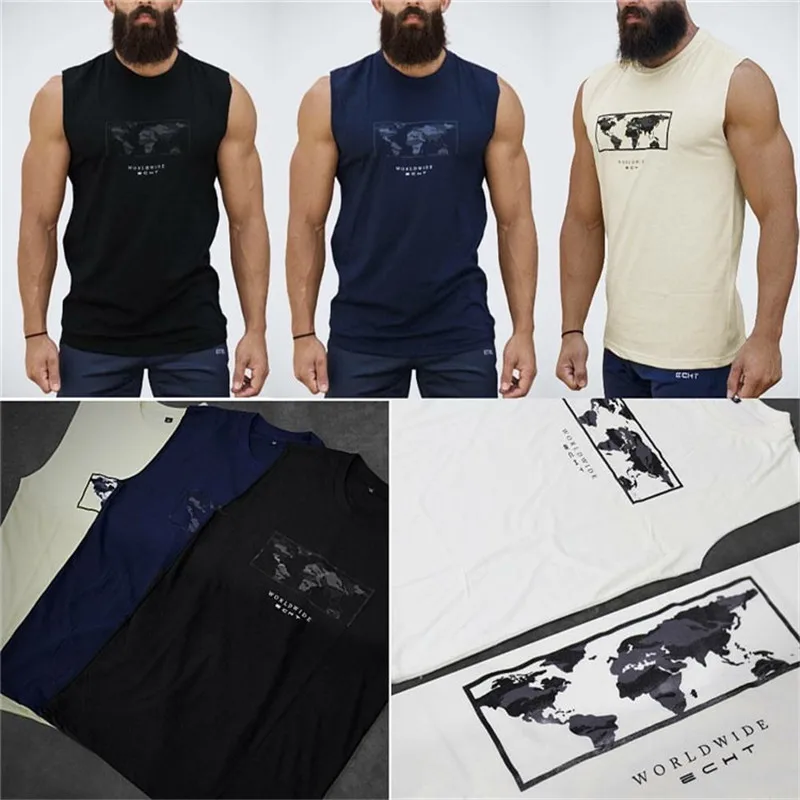 2019 Summer Gyms Sleeveless t shirt Cotton casual Men Bodybuilding Fitness Mens fashion T Shirts Clothes Tees Tops ropa hombre
2019 Summer Gyms Sleeveless t shirt Cotton casual Men Bodybuilding Fitness Mens fashion T Shirts Clothes Tees Tops ropa hombre