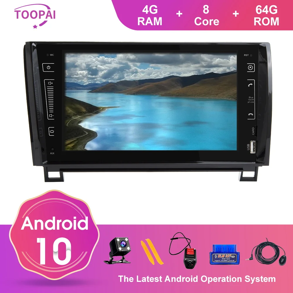 

TOOPAI Android 10 для Toyota RAV4 2013 2014 2015 авто радио головное устройство стерео GPS навигация автомобильный мультимедийный плеер DVD SWC