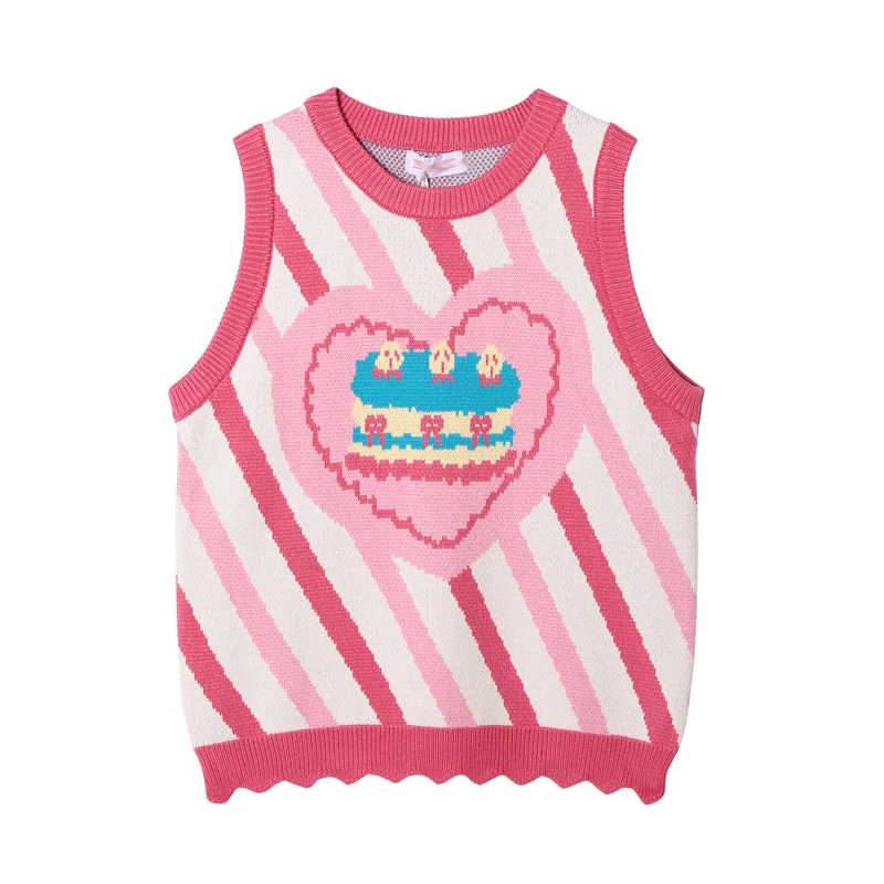 Женский трикотажный жилет с круглым вырезом, без рукавов 
Женский трикотажный жилет с круглым вырезом, без рукавов