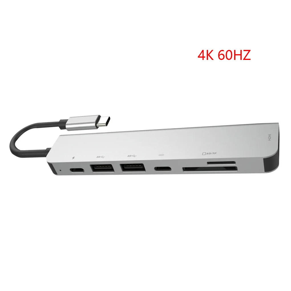 7 in 1 USB-C Hub Dock Aluminum Alloy 4K HD 30HZ Dual USB 3.0 Port Adapter PD USB C Slot SD & TF Card Reader Hot Sale
7 in 1 USB-C Hub Dock Aluminum Alloy 4K HD 30HZ Dual USB 3.0 Port Adapter PD USB C Slot SD & TF Card Reader Hot Sale