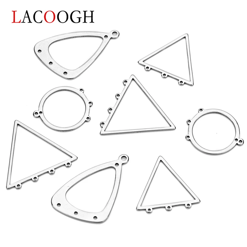 10pcs/lots Stainless Steel Hollow Triangle Connector Charms For Bracelet Necklace DIY Jewelry Making Findings Wholesale Supplies 
10pcs/lots Stainless Steel Hollow Triangle Connector Charms For Bracelet Necklace DIY Jewelry Making Findings Wholesale Supplies