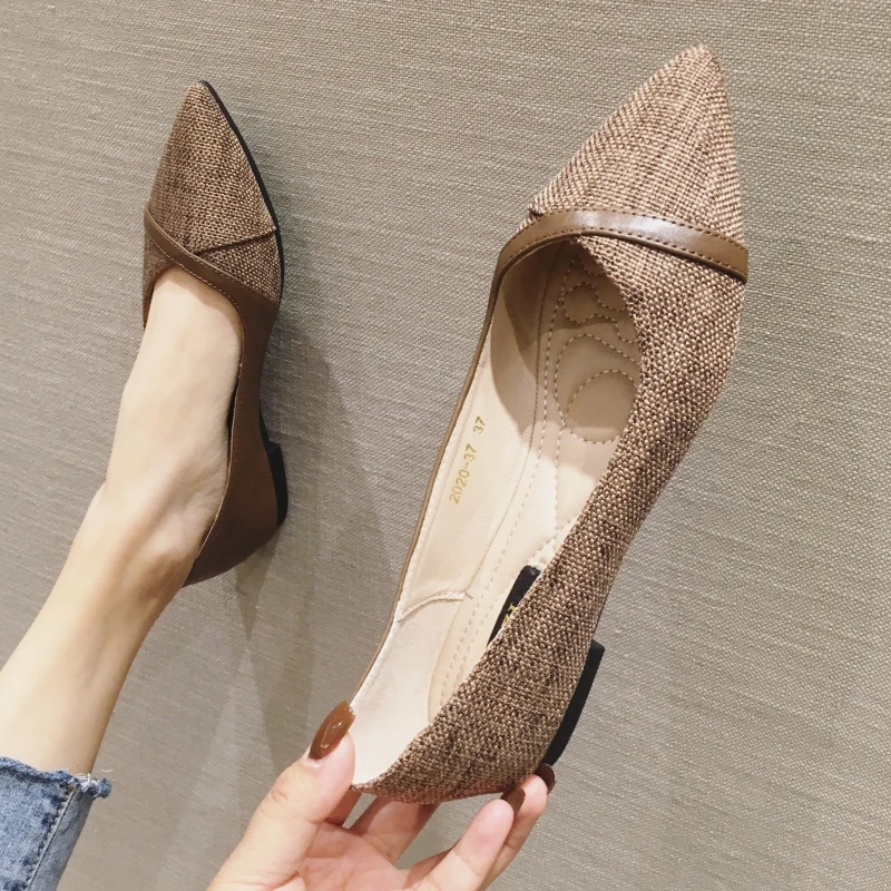 Newest Style 2021 Women's Ballet Flats Shoes Spring Autumn Pointed Toe Shallow Women Shoes Office Ladies Soft Work Single Shoes
Newest Style 2021 Women's Ballet Flats Shoes Spring Autumn Pointed Toe Shallow Women Shoes Office Ladies Soft Work Single Shoes