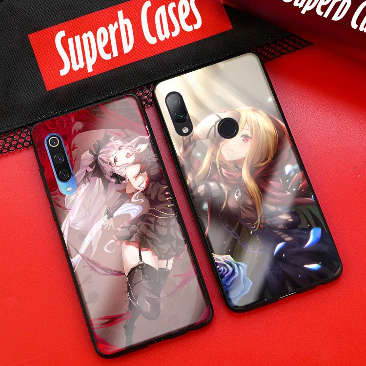 Чехол для телефона Overlord Albedo Shalltear с аниме Xiaomi Mi 8 9 SE Mix 2 2s 3 RedMi Note 5 6 7 Pro стеклянный