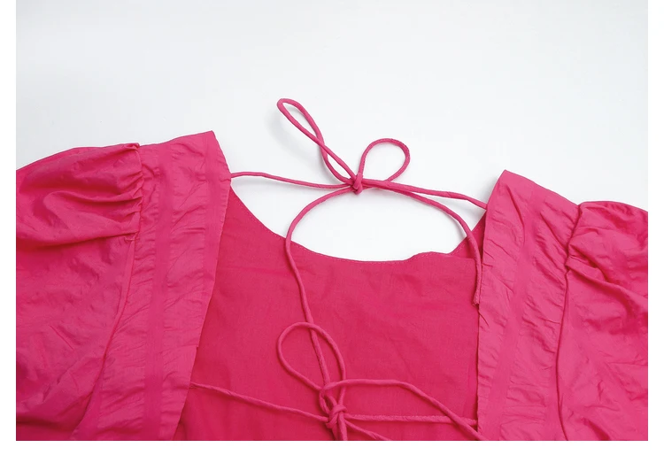 Женское винтажное платье-миди с коротким рукавом открытой спиной - купить по