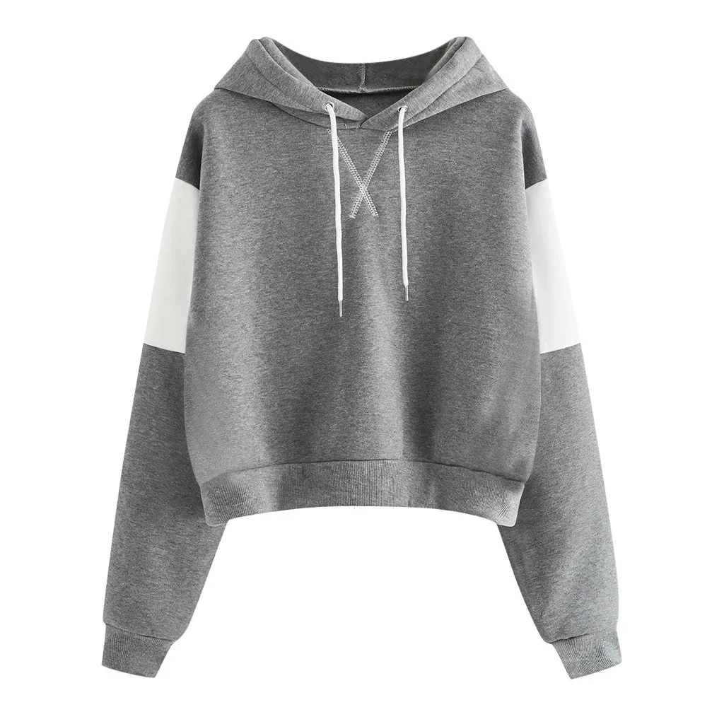 Pullover Women Sweatshirt Sleeve Patchwork Top Blouse Hoodie Pocket Long Tunic Women's Blouse Shirt
Pullover Women Sweatshirt Sleeve Patchwork Top Blouse Hoodie Pocket Long Tunic Women's Blouse Shirt