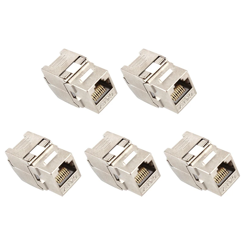 5Pcs Network RJ45 Cat7 Keystone Jack Module 360 Degree Full Shielded RJ45 Socket to LSA Tool-Free Termination
5Pcs Network RJ45 Cat7 Keystone Jack Module 360 Degree Full Shielded RJ45 Socket to LSA Tool-Free Termination