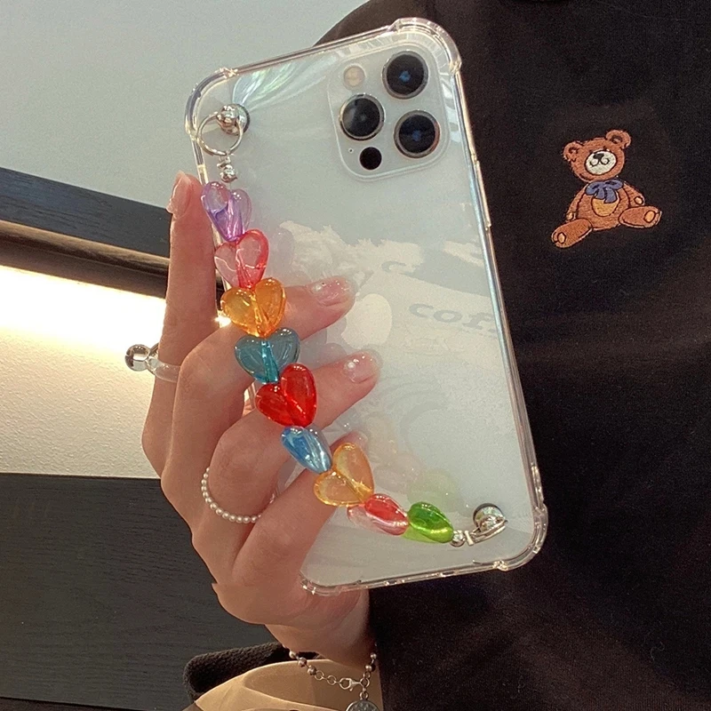 Clear Case for iPhone 12Pro Max 6 7 8 Plus XR X Cute Colorful Love Heart Chain Hanging Case for iPhone 11
Clear Case for iPhone 12Pro Max 6 7 8 Plus XR X Cute Colorful Love Heart Chain Hanging Case for iPhone 11