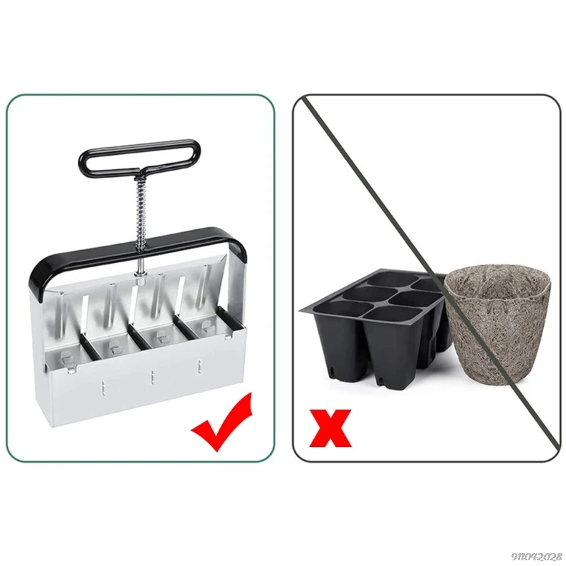 Mini Hand-held Soil Blocker Soil Blocking Tool Seed Starting Plugs Seeds Starter Pallet Seedling Soil Block Maker M17 Wholesale
Mini Hand-held Soil Blocker Soil Blocking Tool Seed Starting Plugs Seeds Starter Pallet Seedling Soil Block Maker M17 Wholesale