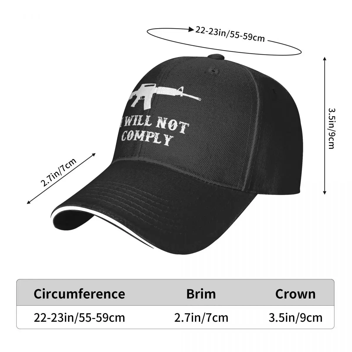 Baseball Cap Men I Will Not Comply Ar-15 Sandwich Fashion Caps Hats for Logo Asquette Homme Dad Hat for Men Trucker Cap
Baseball Cap Men I Will Not Comply Ar-15 Sandwich Fashion Caps Hats for Logo Asquette Homme Dad Hat for Men Trucker Cap
