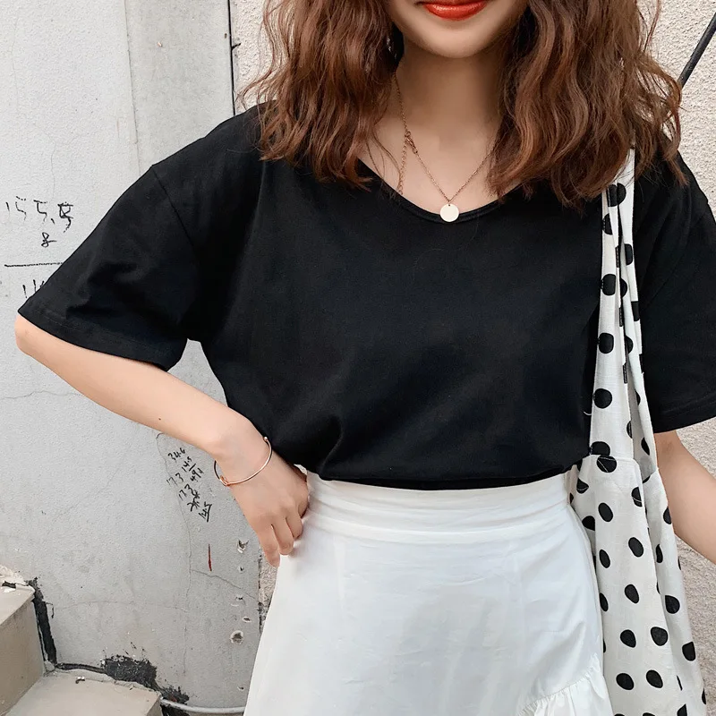 Fashion Logo Printing T Shirts Women's black Short black Sleeve Fashion 100% cotton Female T-Shirts
Fashion Logo Printing T Shirts Women's black Short black Sleeve Fashion 100% cotton Female T-Shirts