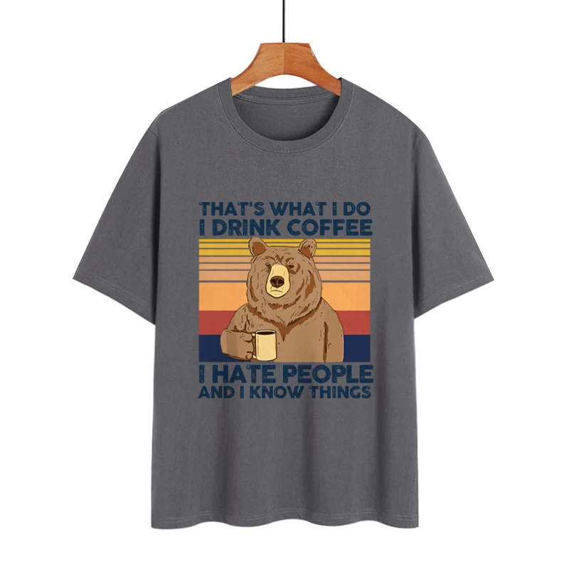 Drink Coffee Bear T-Shirt Fashion Casual Loose Short Sleeve Summer Cotton Tees Tops
Drink Coffee Bear T-Shirt Fashion Casual Loose Short Sleeve Summer Cotton Tees Tops