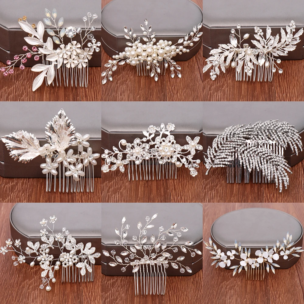 Wedding Hair Accessories Bridal Hair Comb Silver Color Rhinestone Leaf Hair Comb Jewelry Pearl Bride Hair Ornaments Headpiece
Wedding Hair Accessories Bridal Hair Comb Silver Color Rhinestone Leaf Hair Comb Jewelry Pearl Bride Hair Ornaments Headpiece