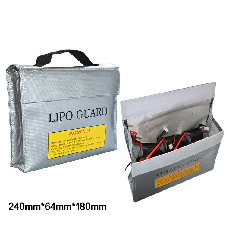 LiPo Li-Po Battery RC Parts Fireproof Safety Guard Safe Bag 240*64*180MM RC Parts Drone accessories
LiPo Li-Po Battery RC Parts Fireproof Safety Guard Safe Bag 240*64*180MM RC Parts Drone accessories