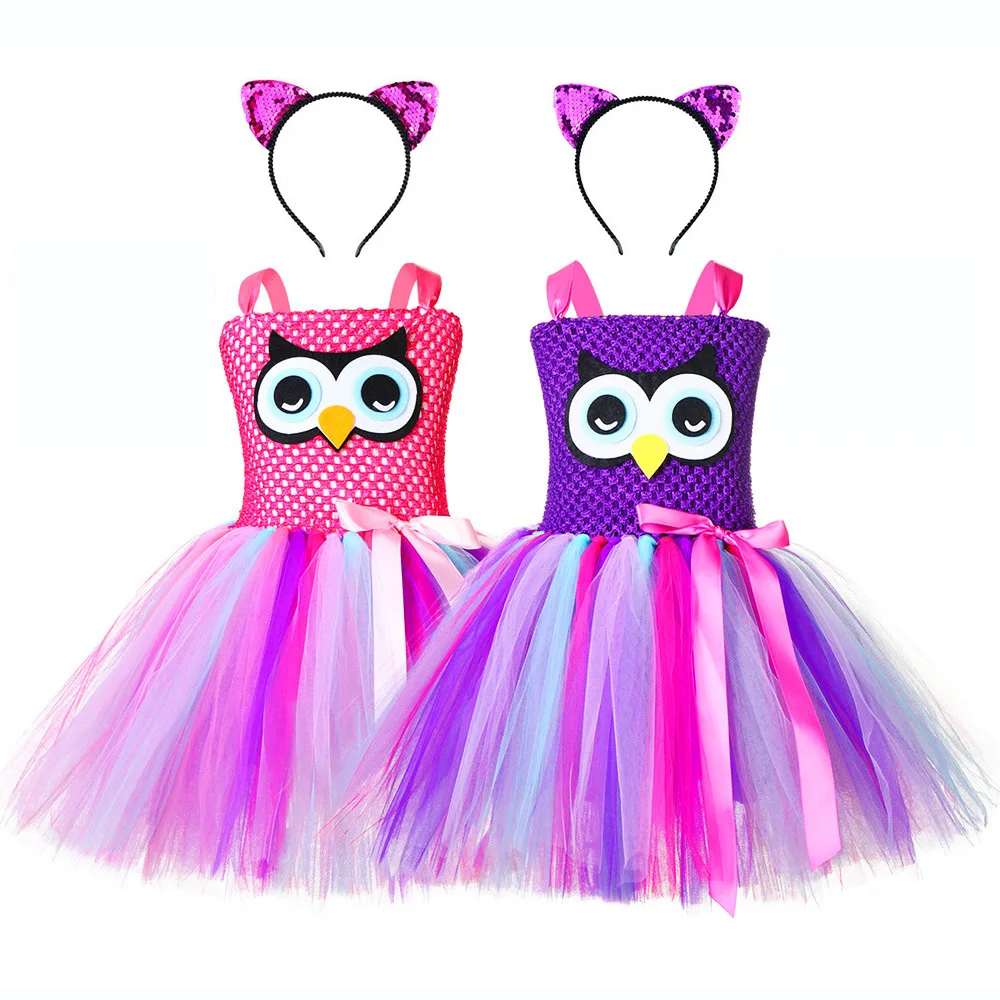 Girls Christmas Owl Pattern Solid Tutu Dress Cute Kids Halloween Party Role Play Dress For Girl New Year Costume With Headband
Girls Christmas Owl Pattern Solid Tutu Dress Cute Kids Halloween Party Role Play Dress For Girl New Year Costume With Headband