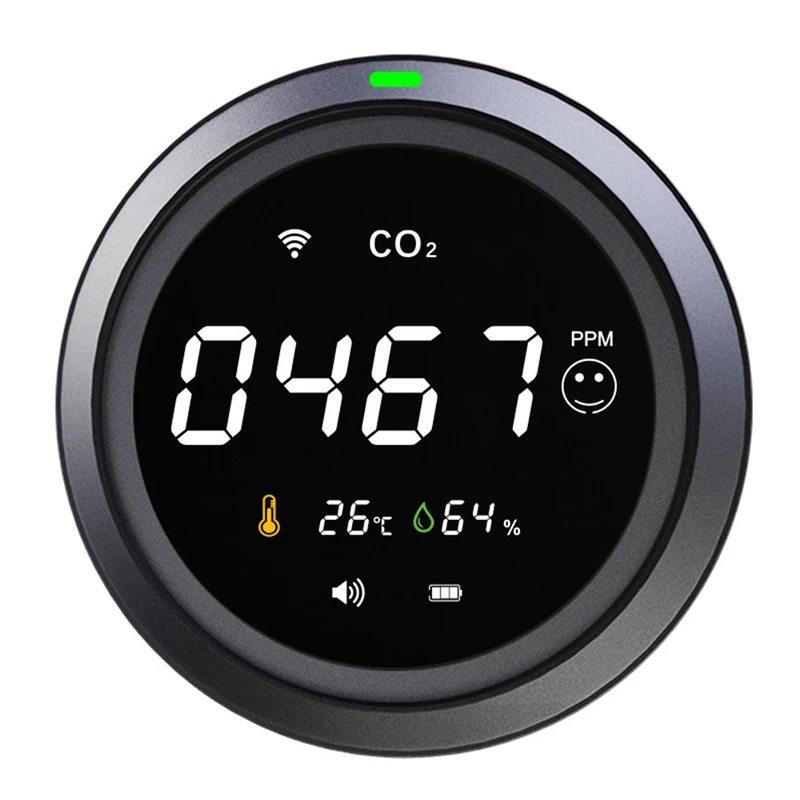 Wi-Fi монитор качества воздуха для CO2, температуры, влажности, портативный внутренний наружный измеритель, детектор воздуха с точным датчиком
Wi-Fi монитор качества воздуха для CO2, температуры, влажности, портативный внутренний наружный измеритель, детектор воздуха с точным датчиком