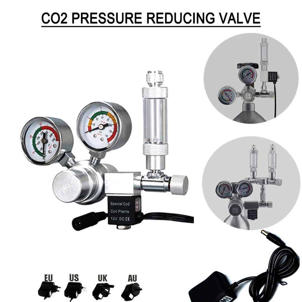 DIY Aquarium CO2 Regulator Regulator Double Meter Solenoid Valve Bubble Counter CO2 Reaction Control Pressure Reducing Valve
DIY Aquarium CO2 Regulator Regulator Double Meter Solenoid Valve Bubble Counter CO2 Reaction Control Pressure Reducing Valve