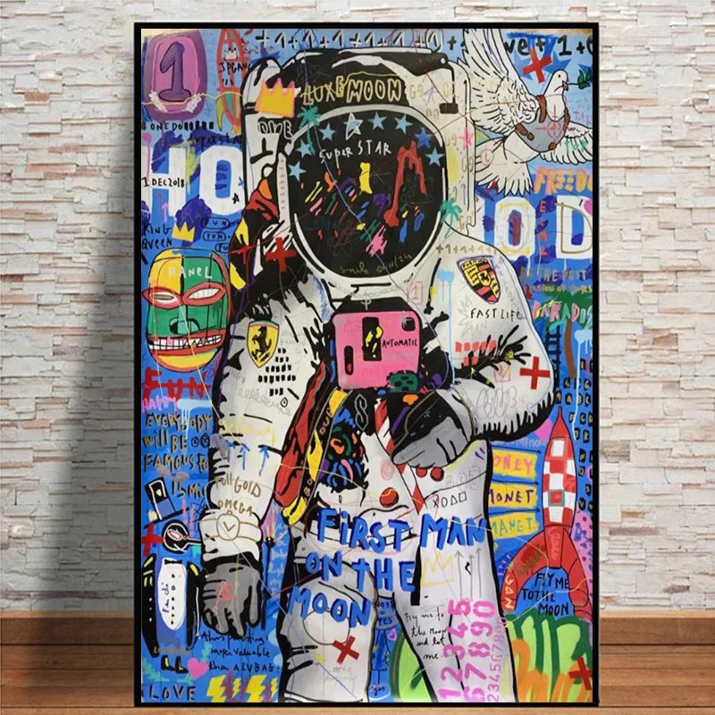 Graffiti Astronaut Canvas Painting Pop Street Art Spaceman Posters And Prints For Living Room Modern Home Decor Wall Art Cuadros
Graffiti Astronaut Canvas Painting Pop Street Art Spaceman Posters And Prints For Living Room Modern Home Decor Wall Art Cuadros