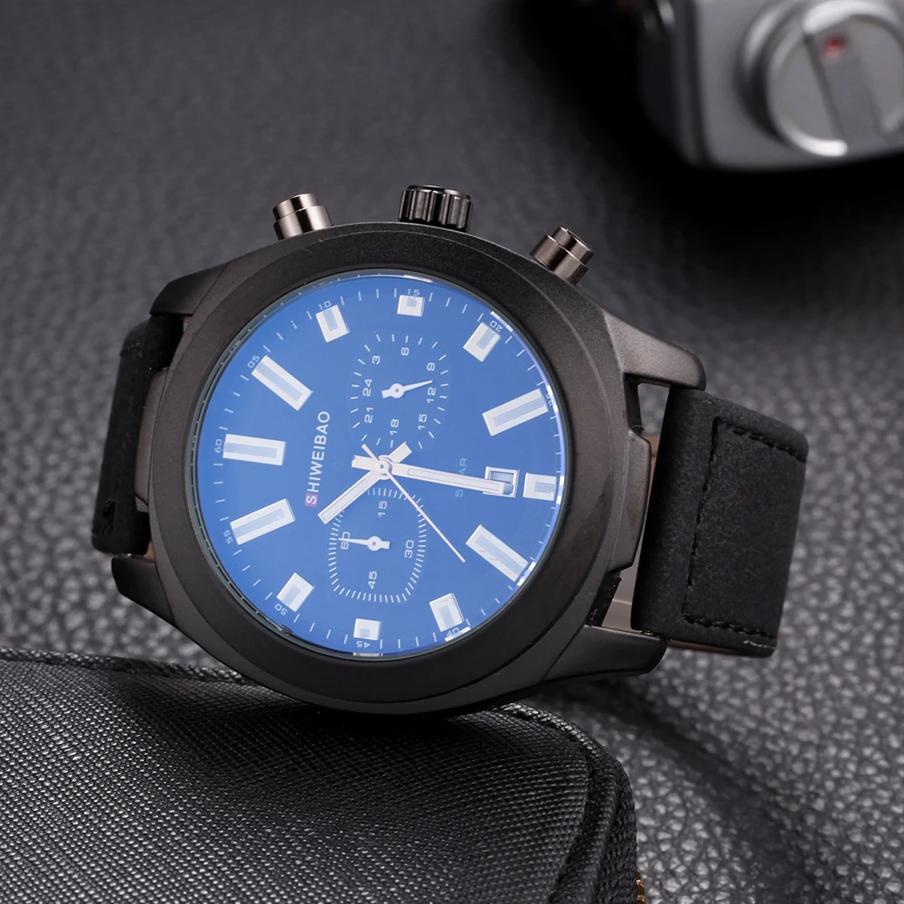 SHIWEIBAO Fashion Men's Watch Waterproof Military Date Display Quartz Chronograph Gold Leather Strap Women's Watch Relogio
SHIWEIBAO Fashion Men's Watch Waterproof Military Date Display Quartz Chronograph Gold Leather Strap Women's Watch Relogio