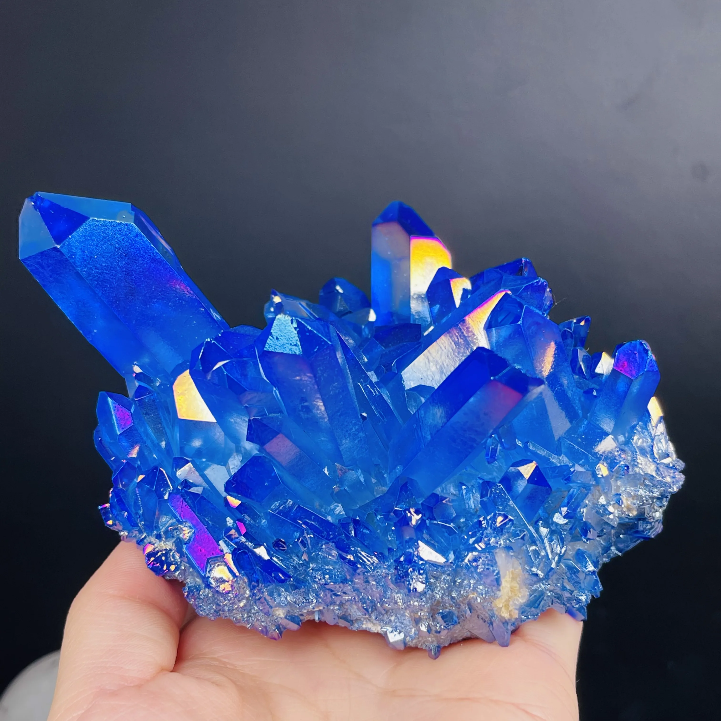 Aura Crystal Cluster Blue Angel Aura Titanium Quartz Crystal Stunning Rainbow Specimen Minerals Reiki Healing Chakra
Aura Crystal Cluster Blue Angel Aura Titanium Quartz Crystal Stunning Rainbow Specimen Minerals Reiki Healing Chakra