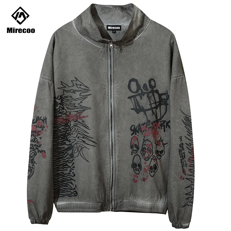 2020 Mens Jacket Hip Hop Streetwear Harajuku Vintage Graffiti Print Jacket Coat Zipper Cotton Windbreaker New Fashion Outwear
2020 Mens Jacket Hip Hop Streetwear Harajuku Vintage Graffiti Print Jacket Coat Zipper Cotton Windbreaker New Fashion Outwear