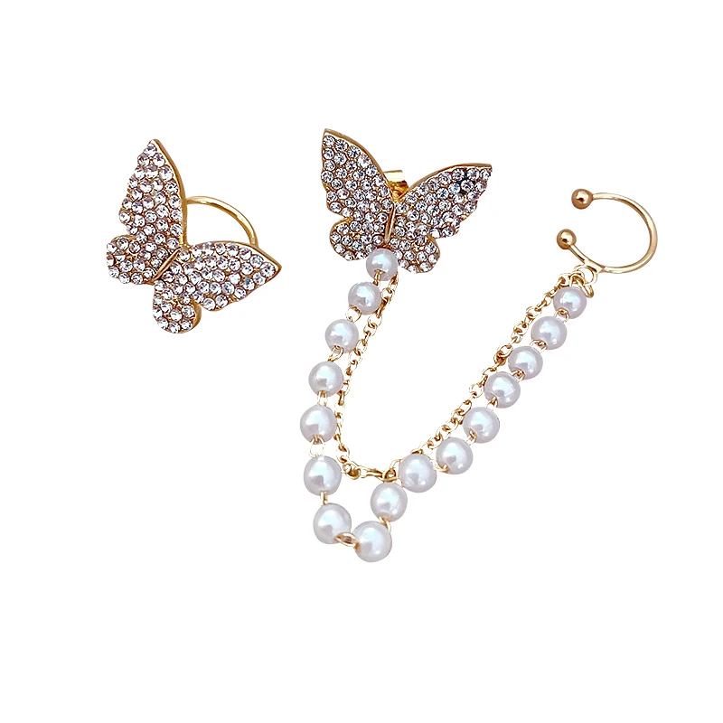 Asymmetric Butterfly Earring Pearl Chain Tassel Ear Bones Earrings For Women Girls New Fashion Party Jewelry Accessories
Asymmetric Butterfly Earring Pearl Chain Tassel Ear Bones Earrings For Women Girls New Fashion Party Jewelry Accessories