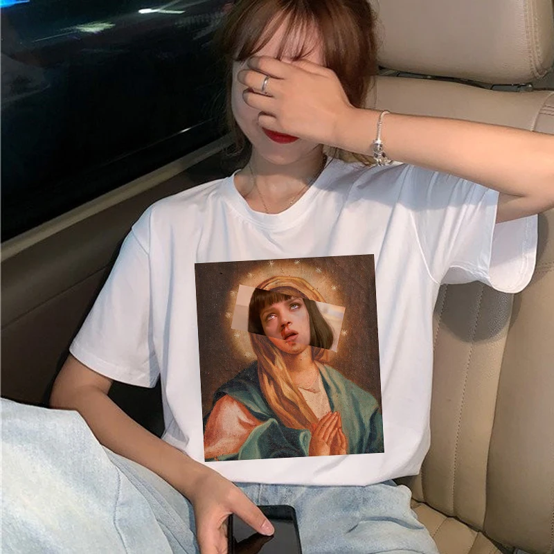 2020 summer new vulgar novel film printing short sleeve T-shirt loose fashion trend
2020 summer new vulgar novel film printing short sleeve T-shirt loose fashion trend