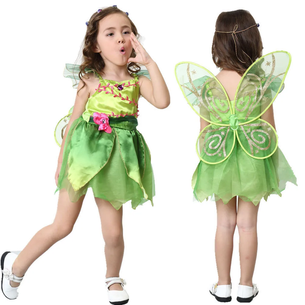 Green Tinkerbell Fairy Costume Tinker Bell Princess Fancy Dress with wing Halloween Cosplay Clothing (include wing)
Green Tinkerbell Fairy Costume Tinker Bell Princess Fancy Dress with wing Halloween Cosplay Clothing (include wing)