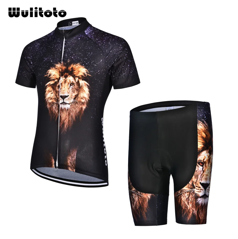 WULITOTO Lion Men's Breathable Short Sleeve Suit Cycling Jersey Zipper Quick-drying Bike Top Cycling Jersey Summer Suit Short
WULITOTO Lion Men's Breathable Short Sleeve Suit Cycling Jersey Zipper Quick-drying Bike Top Cycling Jersey Summer Suit Short