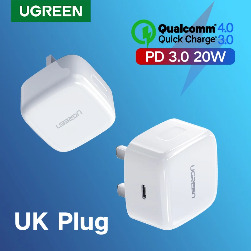 Зарядное устройство UGREEN, быстрая зарядка 4,0, 3,0, QC, UK, PD, 20 Вт, QC4.0, QC3.0, USB Type-C, для iPhone 11, X, Xs, 8, зарядное устройство PD
Зарядное устройство UGREEN, быстрая зарядка 4,0, 3,0, QC, UK, PD, 20 Вт, QC4.0, QC3.0, USB Type-C, для iPhone 11, X, Xs, 8, зарядное устройство PD