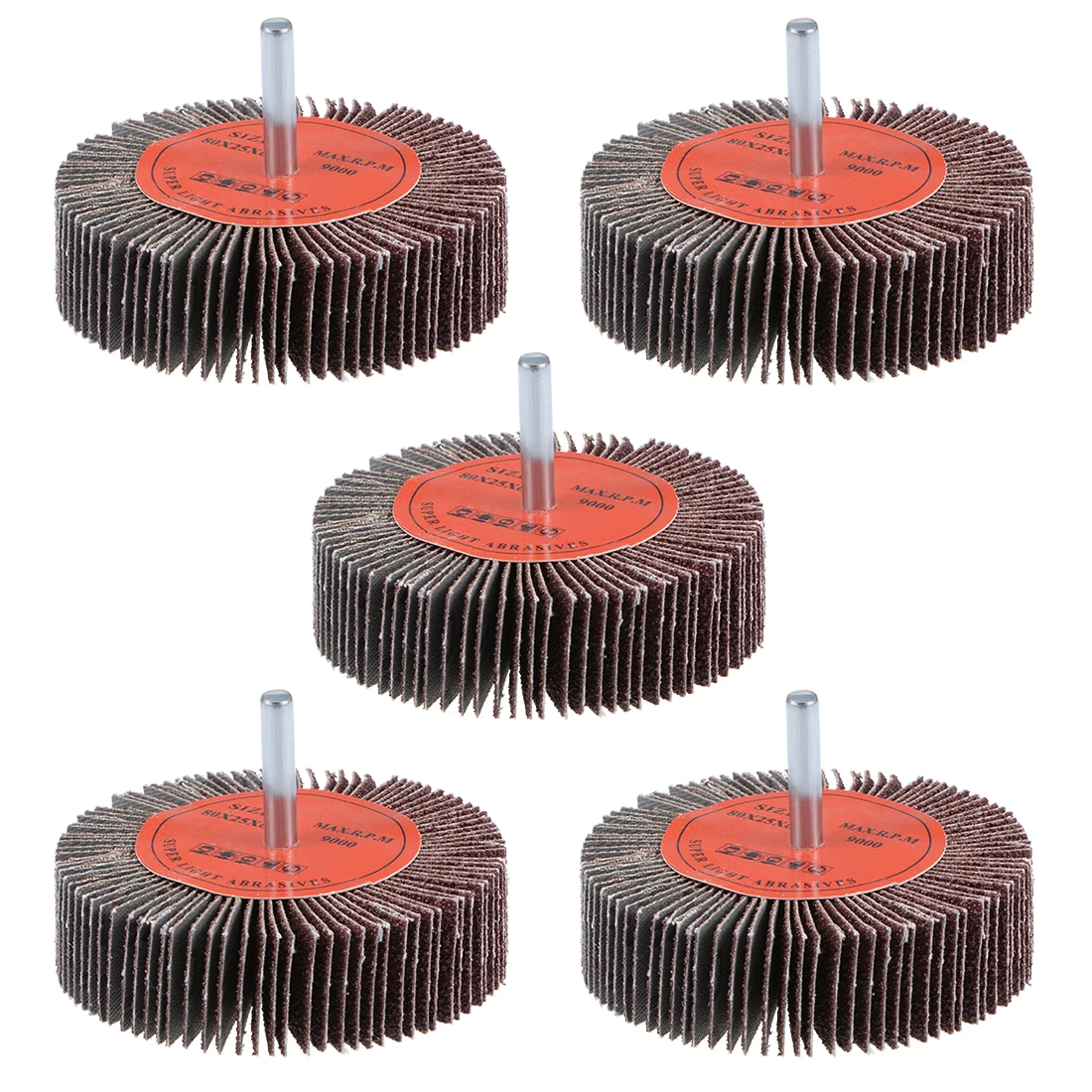 uxcell 3.15-inch Flap Wheel 80 Grits 1/4-inch Shank Sanding Disc Abrasive Wheel 5 Pcs
uxcell 3.15-inch Flap Wheel 80 Grits 1/4-inch Shank Sanding Disc Abrasive Wheel 5 Pcs