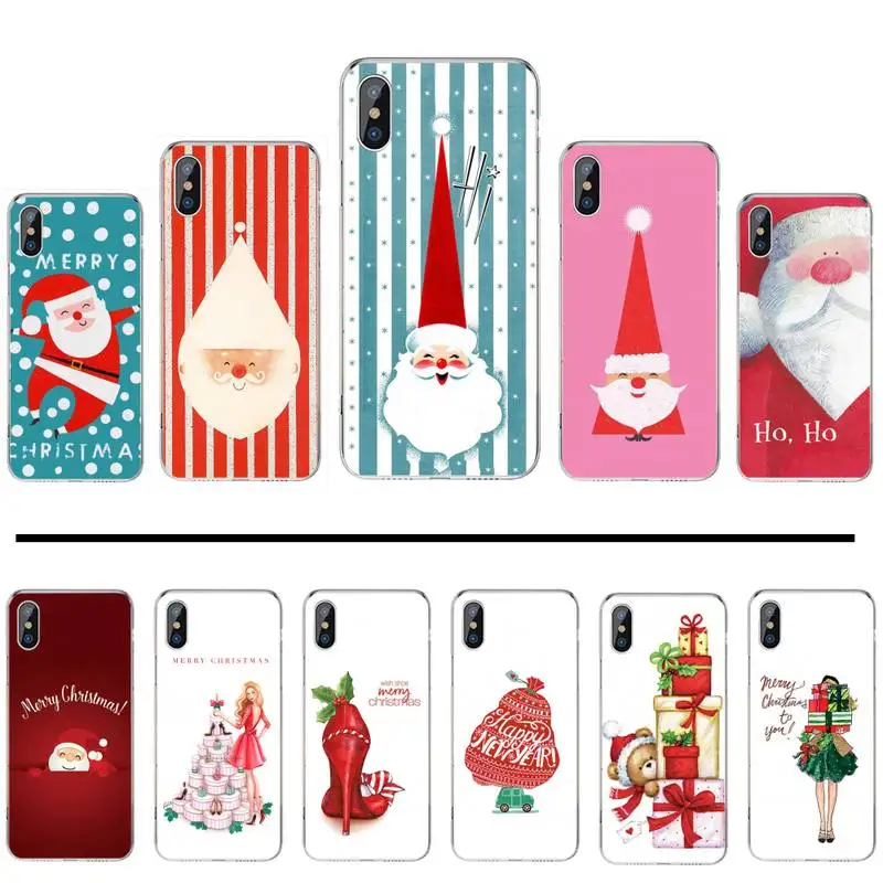 Счастливого Рождества Новый год Модный чехол для телефона iphone 12 5 5s 5c se 6 6s 7 8 plus x xs