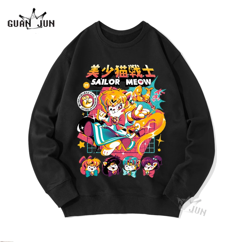 Kawaii Meow Clothes Cartoon Hoodie Long Sleeve Anime Sailor Cat Crewneck Sweatshirt Casual Loose Autumn Cute Tops Pullover Women
Kawaii Meow Clothes Cartoon Hoodie Long Sleeve Anime Sailor Cat Crewneck Sweatshirt Casual Loose Autumn Cute Tops Pullover Women