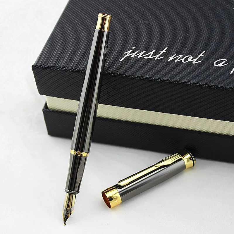 luxury Writing Ink Pens Metal gray Fountain Pen 0.5mm School Office Business Writing Ink Pens Gift Stationery
luxury Writing Ink Pens Metal gray Fountain Pen 0.5mm School Office Business Writing Ink Pens Gift Stationery
