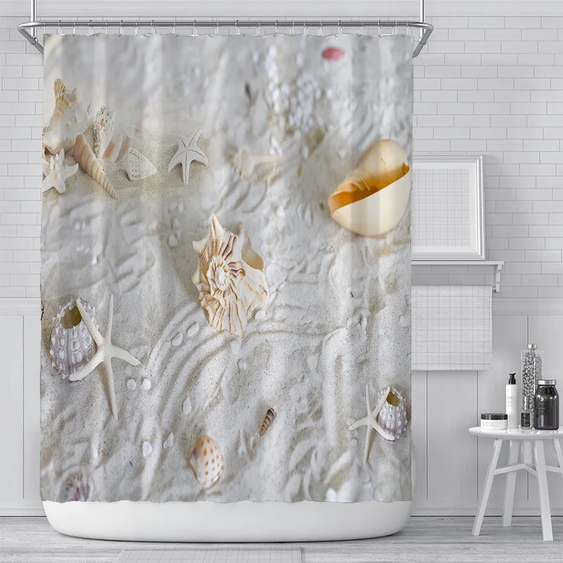 3D Beach Sea Shell Printed Bathroom Door Curtain Polyester Waterproof With Hook Home Decor Curtain Washable Shower Curtain
3D Beach Sea Shell Printed Bathroom Door Curtain Polyester Waterproof With Hook Home Decor Curtain Washable Shower Curtain