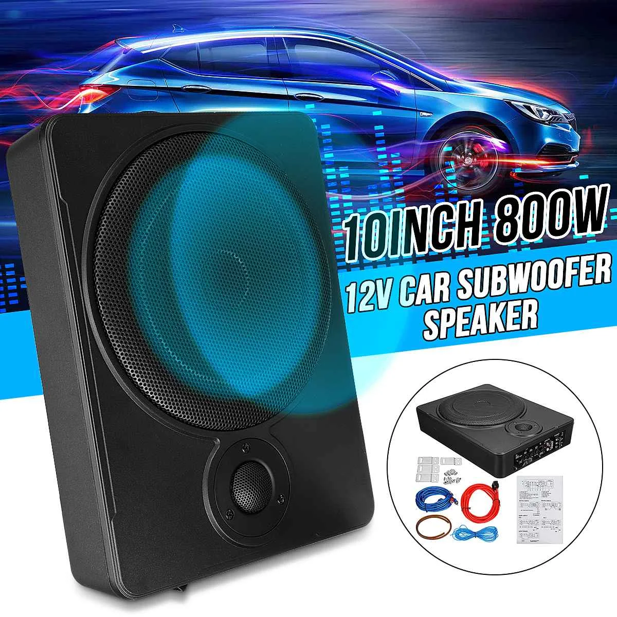 800W 10" Car Amplifier Subwoofer Car Audio Slim Under Seat Active Subwoofer Bass Speaker Car Subwoofers Woofer 12V
800W 10" Car Amplifier Subwoofer Car Audio Slim Under Seat Active Subwoofer Bass Speaker Car Subwoofers Woofer 12V