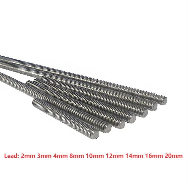 304 stainless steel T10 screw length 350mm lead 2mm 3mm 4mm 8mm 10mm 12mm trapezoidal spindle 1pcs
304 stainless steel T10 screw length 350mm lead 2mm 3mm 4mm 8mm 10mm 12mm trapezoidal spindle 1pcs