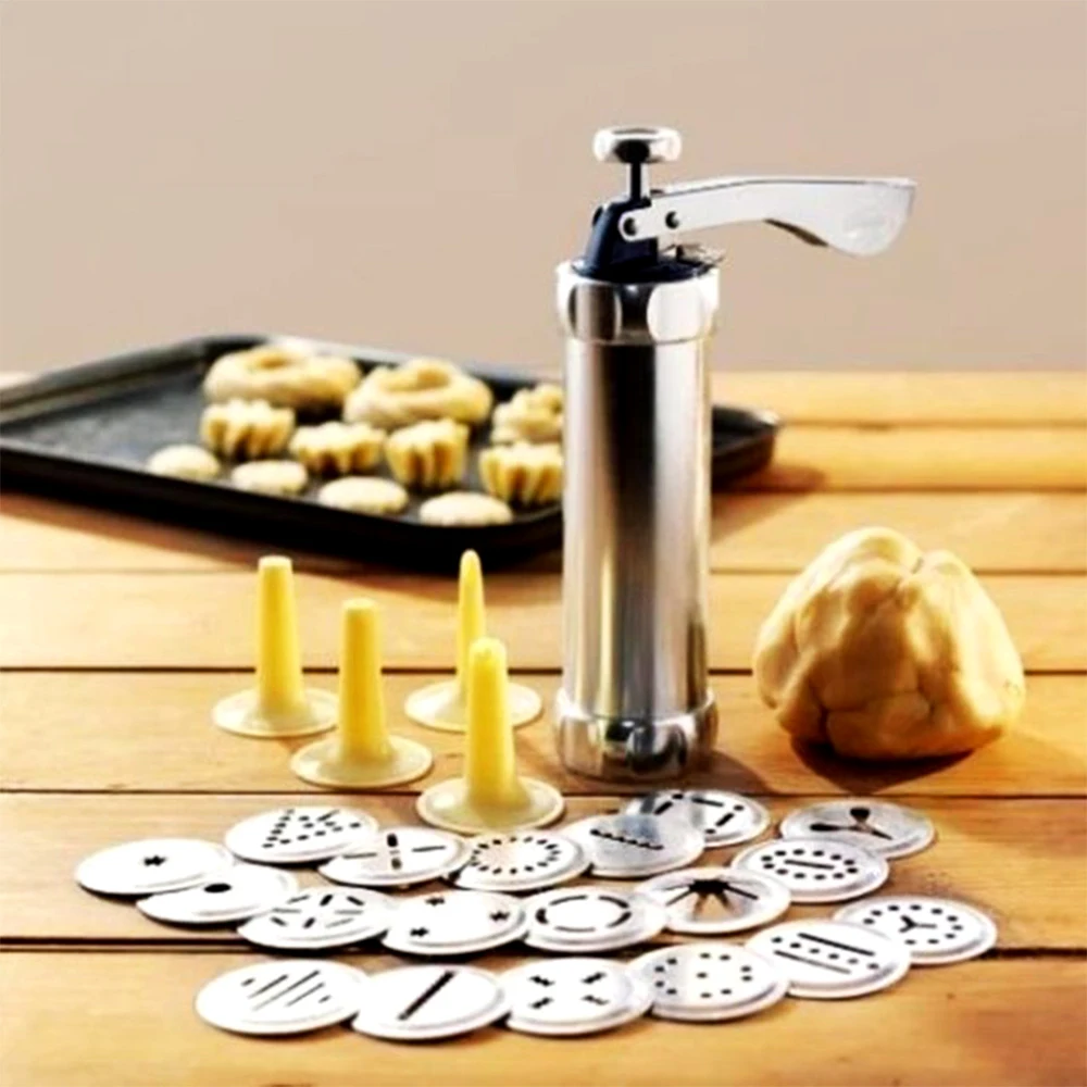 Dessert Decorator Alloy Cake Decorating Tool Press Cheese Cakes Cupcakes Spritz Cookies Treats Simple and Fun
Dessert Decorator Alloy Cake Decorating Tool Press Cheese Cakes Cupcakes Spritz Cookies Treats Simple and Fun