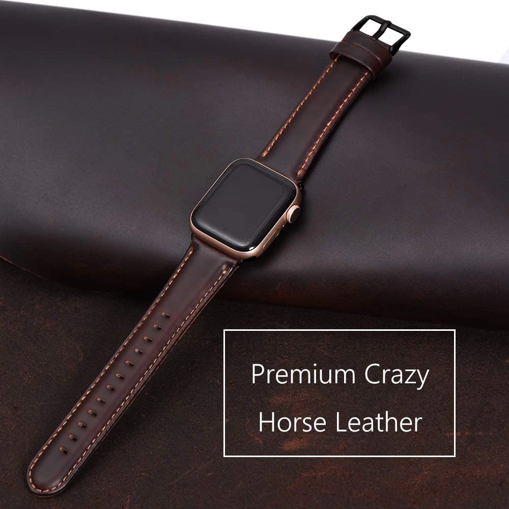 Wristband for Apple Watch Series 5 4 Band 44mm 40mm Genuine Leather Replacement Strap for IWatch Series 3 2 1 38mm 42mm Bracelet 
Wristband for Apple Watch Series 5 4 Band 44mm 40mm Genuine Leather Replacement Strap for IWatch Series 3 2 1 38mm 42mm Bracelet