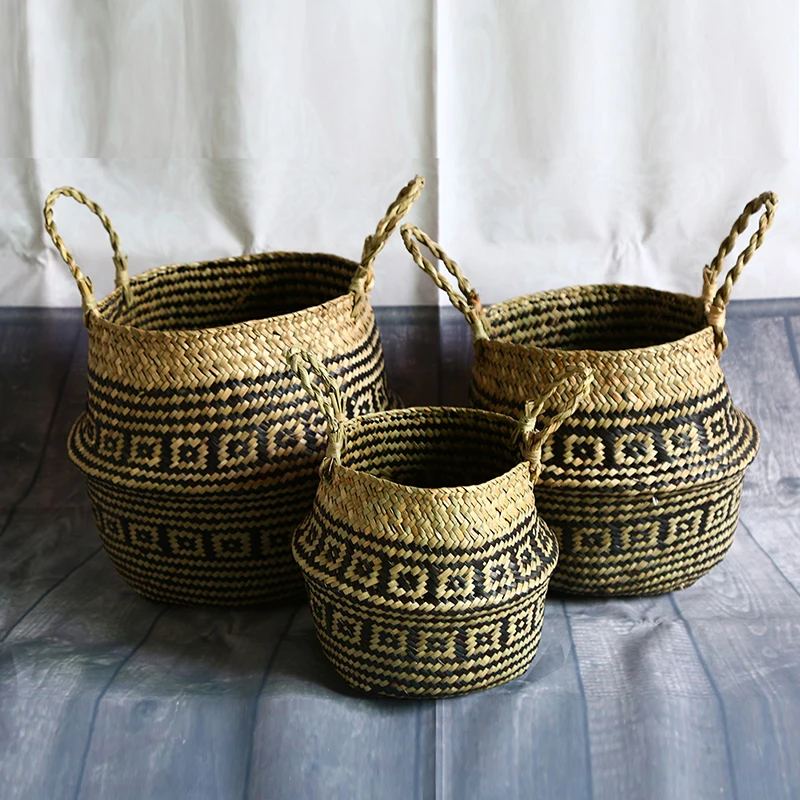 Handmade Seagrass Woven Storage Basket Household Retro Flower Pot Laundry Sundries Toy Storage Container Home Organization
Handmade Seagrass Woven Storage Basket Household Retro Flower Pot Laundry Sundries Toy Storage Container Home Organization