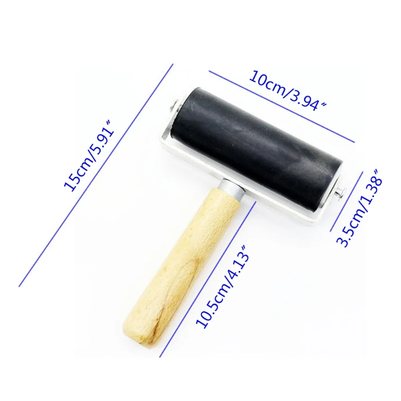 

Чернильный ролик для алмазной живописи, детский инструмент для резки по дереву ручной работы, 3,9 дюйма, резиновый ролик для масляной печати
