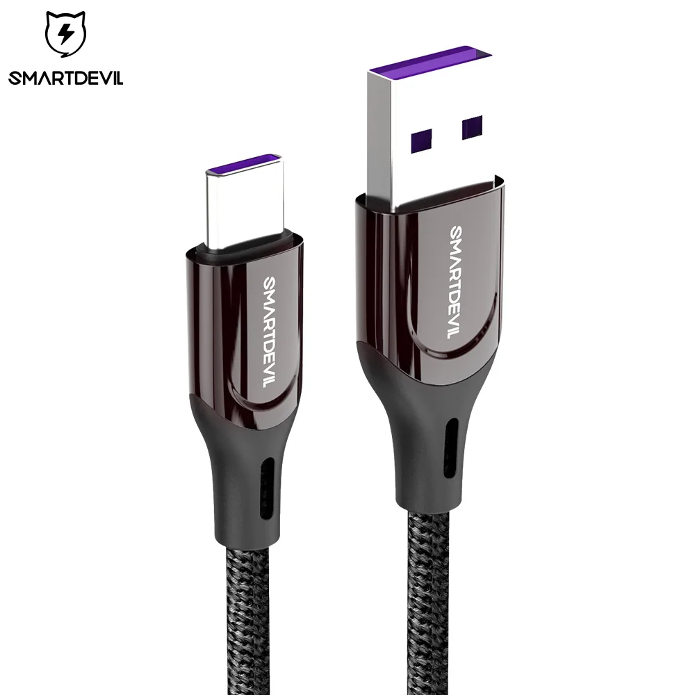 Кабель SmartDevil 5A USB 3 0 type C для MacBook Универсальный PD Quick Charge 1 Для samsung шнур зарядного