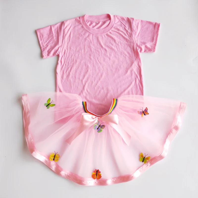 Pink Children's Suit Girls Clothing Sets Summer birthday T-shirt Butterfly Skirt Kids Set Baby party princess Christmas dress
Pink Children's Suit Girls Clothing Sets Summer birthday T-shirt Butterfly Skirt Kids Set Baby party princess Christmas dress