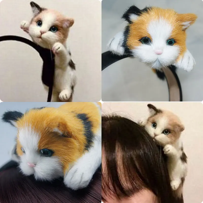 Fashion Korean Women Hair Hoop Simulated Cat Hairband Handmade Ladies Girls Party Headwear Hairs Accessories J9
Fashion Korean Women Hair Hoop Simulated Cat Hairband Handmade Ladies Girls Party Headwear Hairs Accessories J9